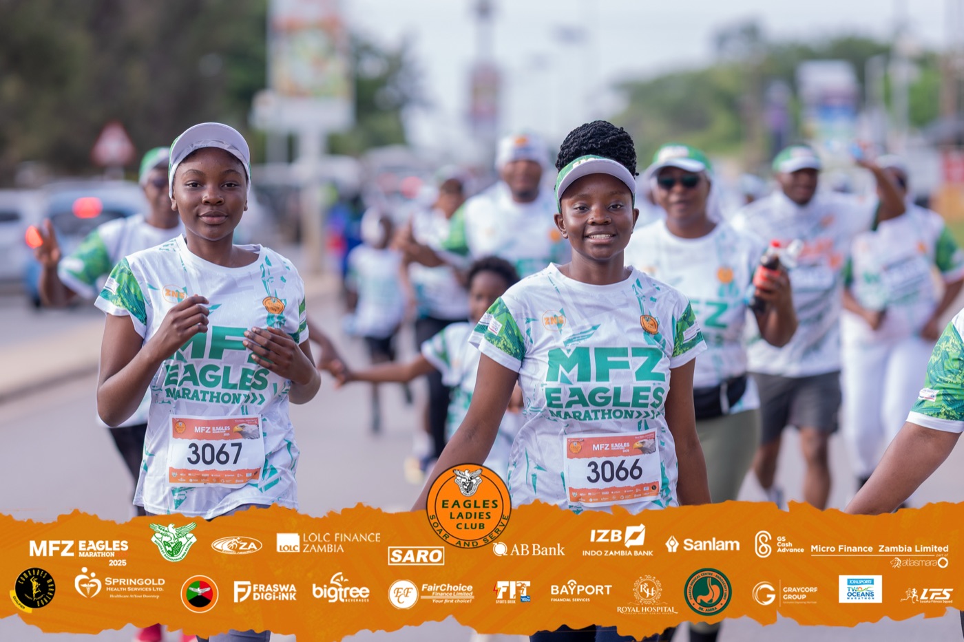 Young runners celebrating