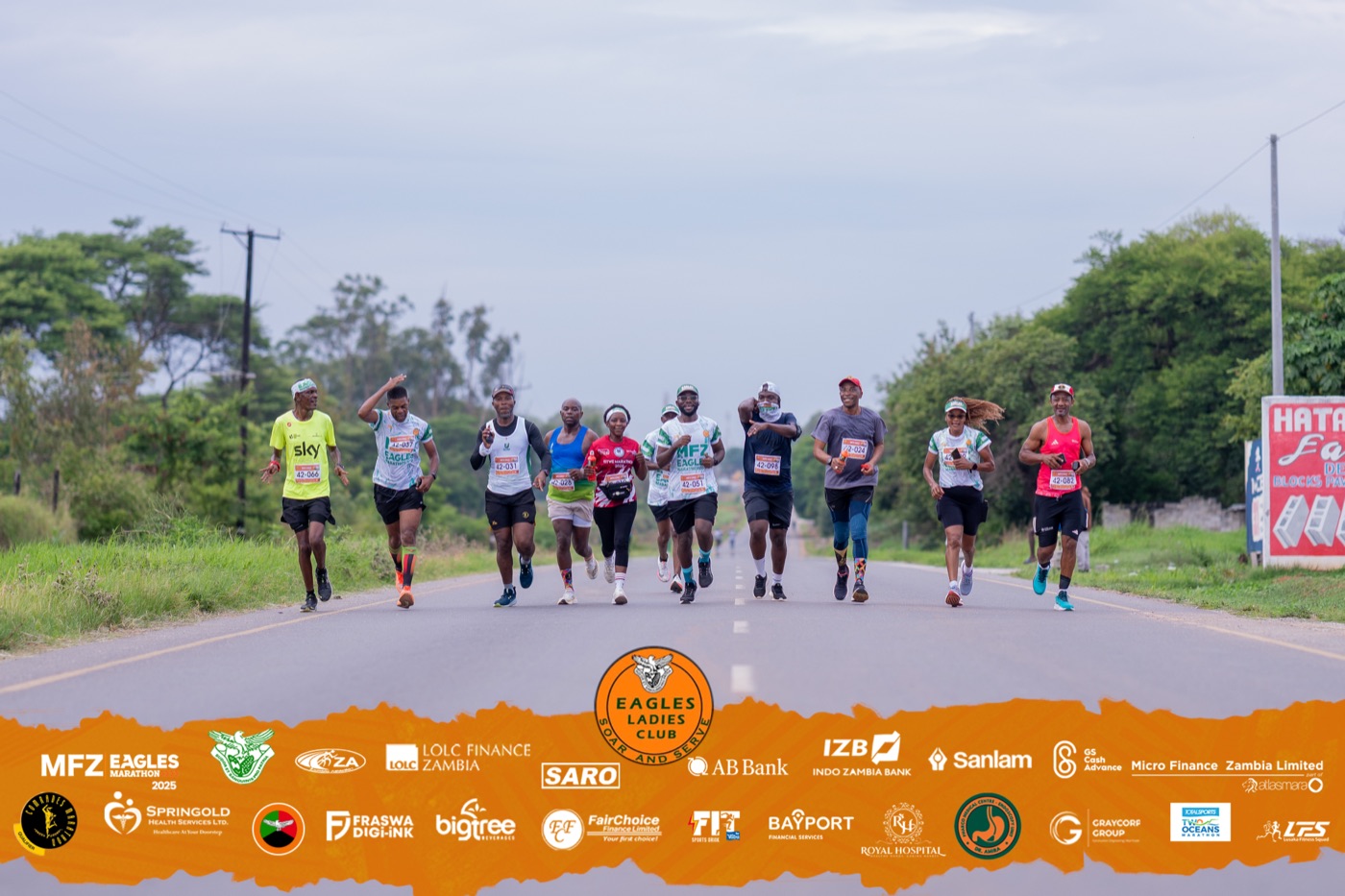 Runners on the open road